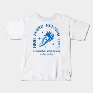 high speed running time Kids T-Shirt